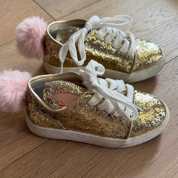 Gold Glitter Bunny Sneakers - Picture 3 of 7